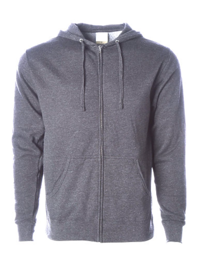Independent Adult Lightweight Fitted Zip Hooded Fleece