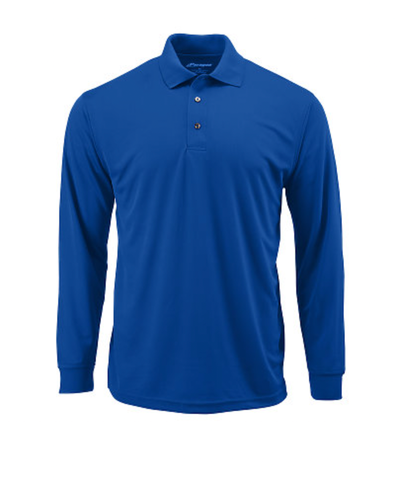 Paragon Prescott Adult Mini Mesh Long Sleeve Performance Polo
