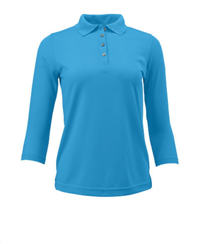 Paragon Palm Ladies’ Mini Mesh 3/4 Sleeve Performance Polo
