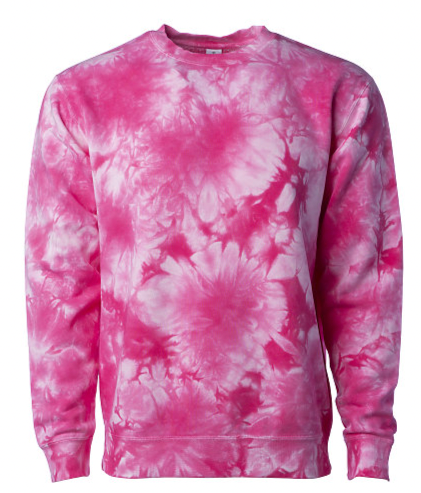 Independent Unisex Midweight Tie Dyed Crew