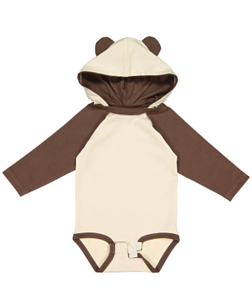 Rabbit Skins Infant Long Sleeve Bodysuit with Ears