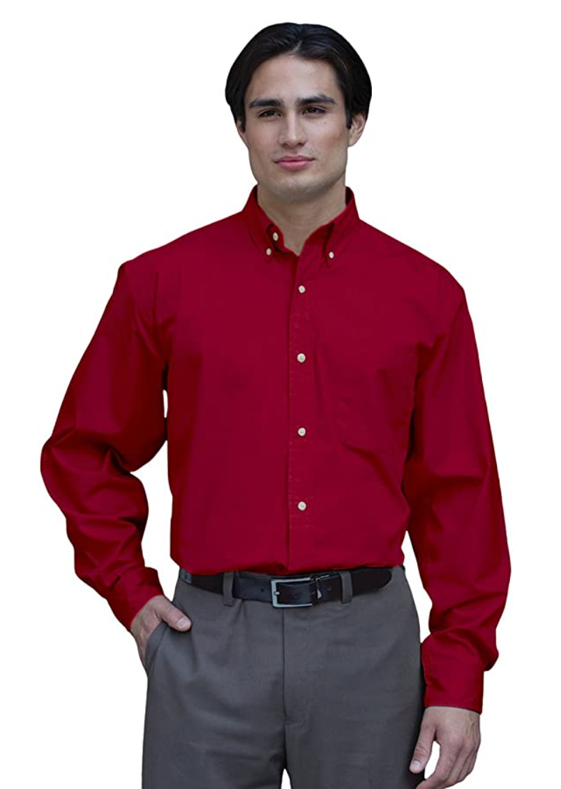 JonathanCorey Men's Long Sleeve Performance Brushed Twill