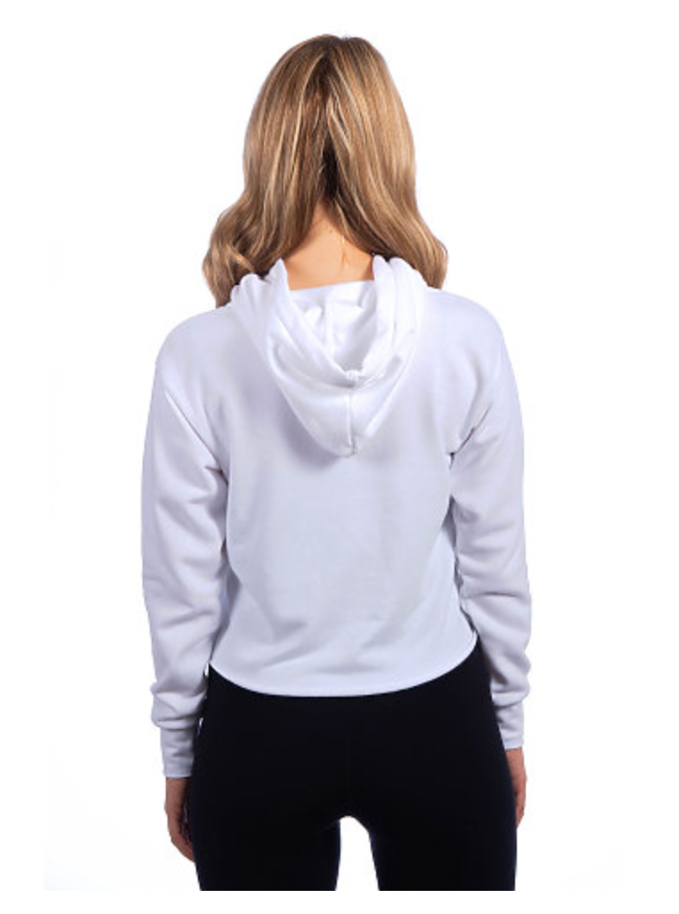 Next Level Women's Laguna Sueded Raw Edge Crop Hoodie