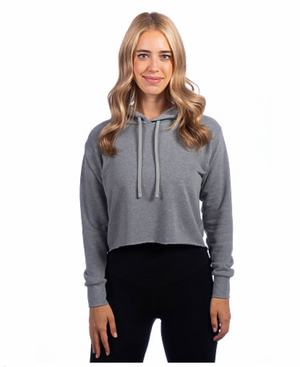 Next Level Women's Laguna Sueded Raw Edge Crop Hoodie