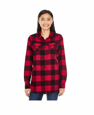 Burnside Ladies' Plaid Flannel Shirt