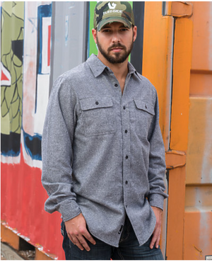 Burnside Adult Solid Woven Flannel Shirt