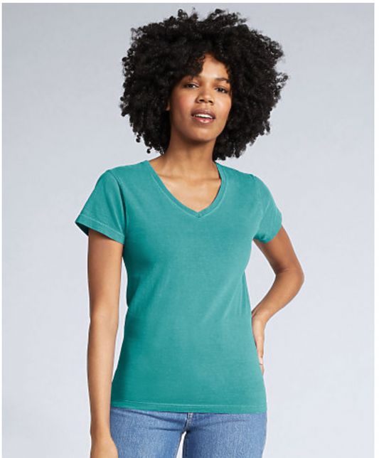 Comfort Colors Ladies' Midweight Ring Spun V-Neck Tee