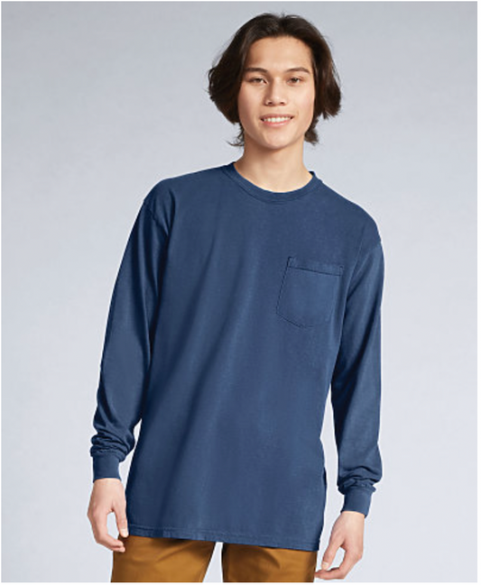 Comfort Colors Adult Heavyweight Ring Spun Long Sleeve Pocket Tee