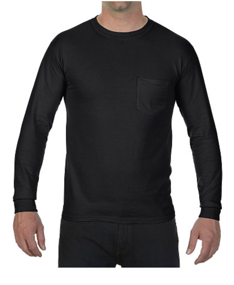 Comfort Colors Adult Heavyweight Ring Spun Long Sleeve Pocket Tee