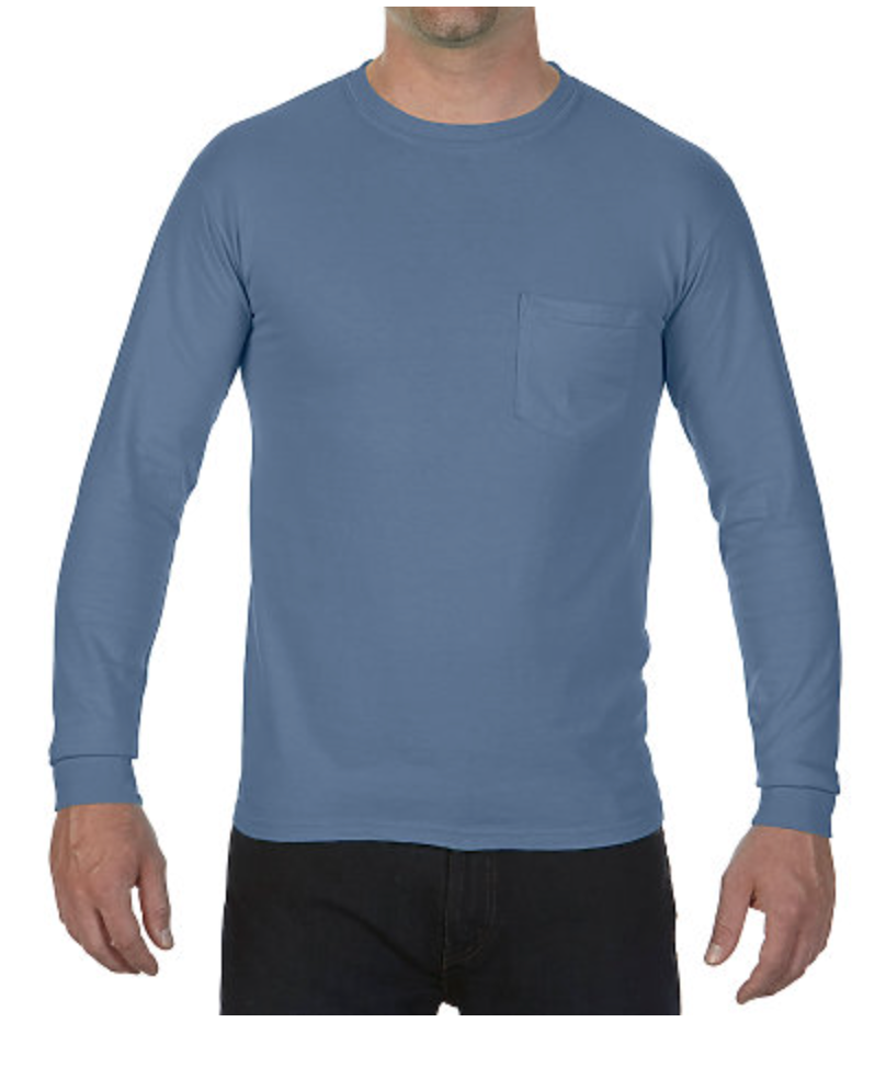Comfort Colors Adult Heavyweight Ring Spun Long Sleeve Pocket Tee