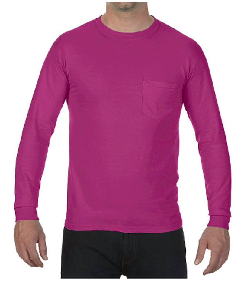 Comfort Colors Adult Heavyweight Ring Spun Long Sleeve Pocket Tee