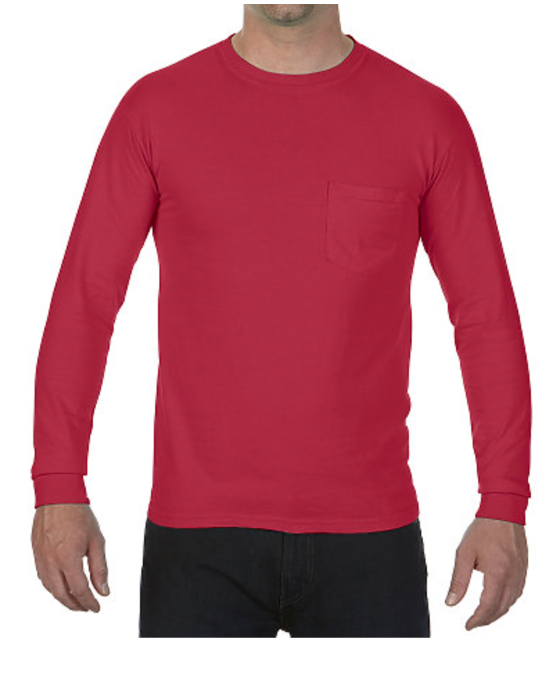 Comfort Colors Adult Heavyweight Ring Spun Long Sleeve Pocket Tee