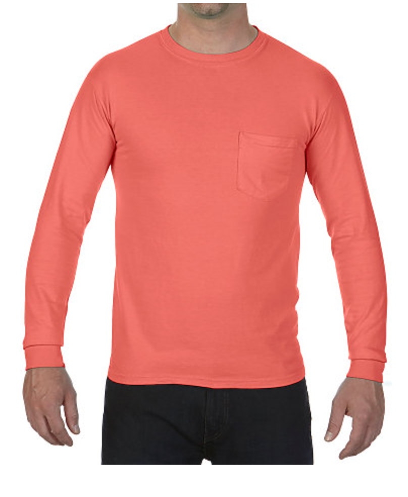 Comfort Colors Adult Heavyweight Ring Spun Long Sleeve Pocket Tee