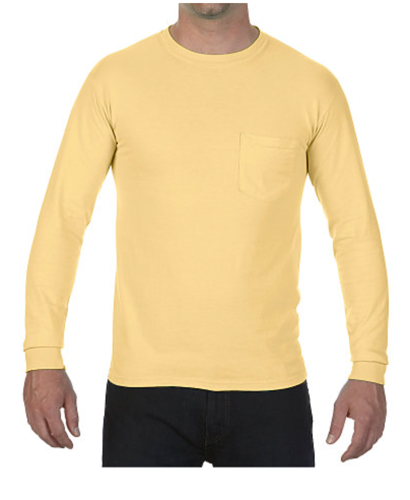 Comfort Colors Adult Heavyweight Ring Spun Long Sleeve Pocket Tee