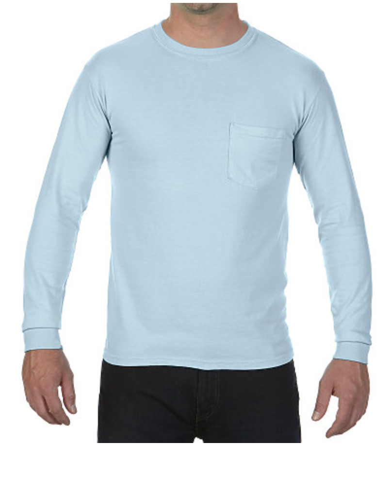 Comfort Colors Adult Heavyweight Ring Spun Long Sleeve Pocket Tee
