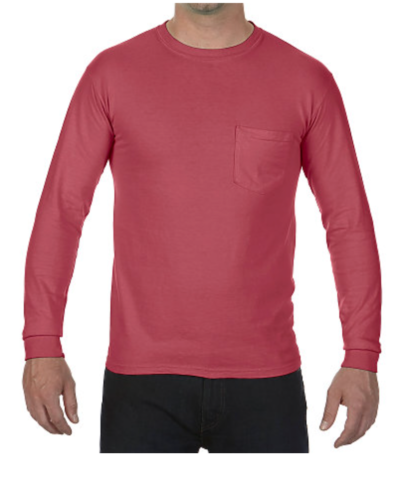 Comfort Colors Adult Heavyweight Ring Spun Long Sleeve Pocket Tee