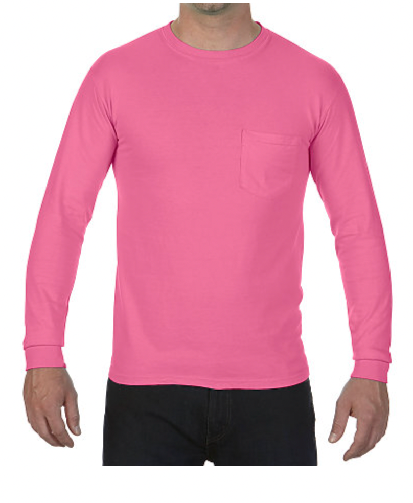 Comfort Colors Adult Heavyweight Ring Spun Long Sleeve Pocket Tee