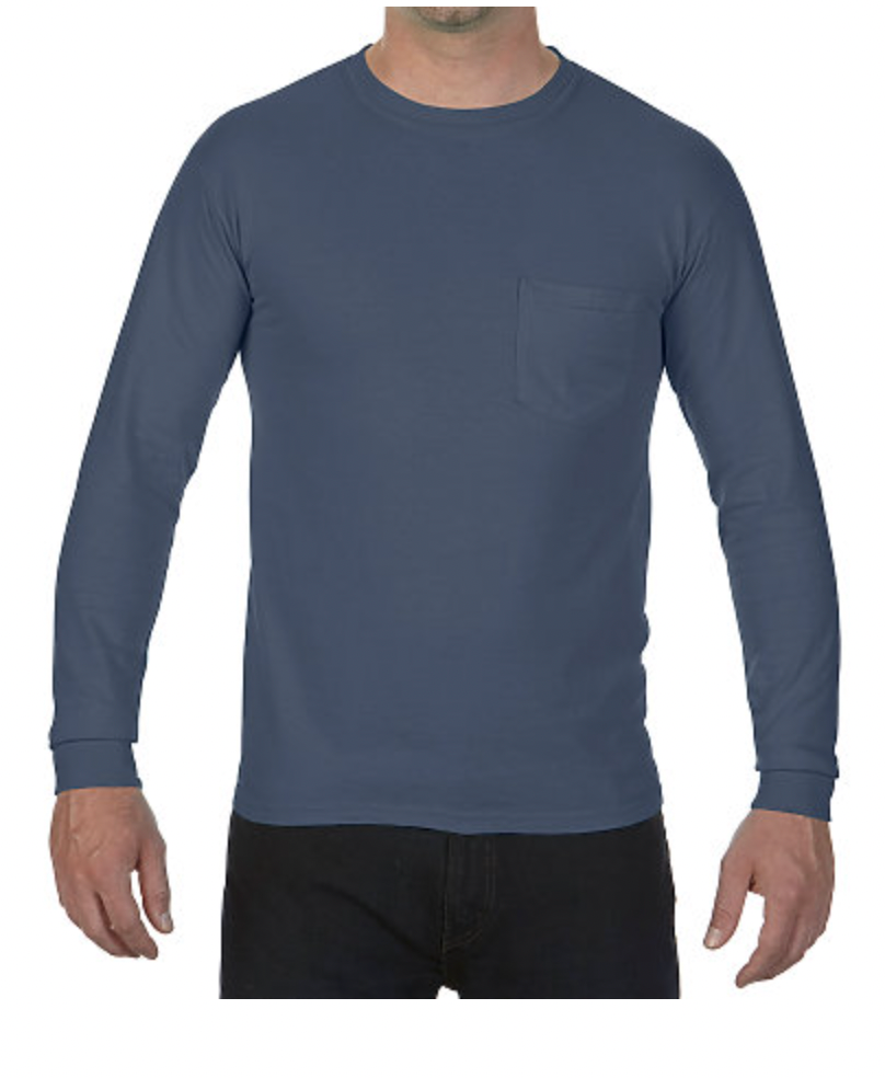 Comfort Colors Adult Heavyweight Ring Spun Long Sleeve Pocket Tee