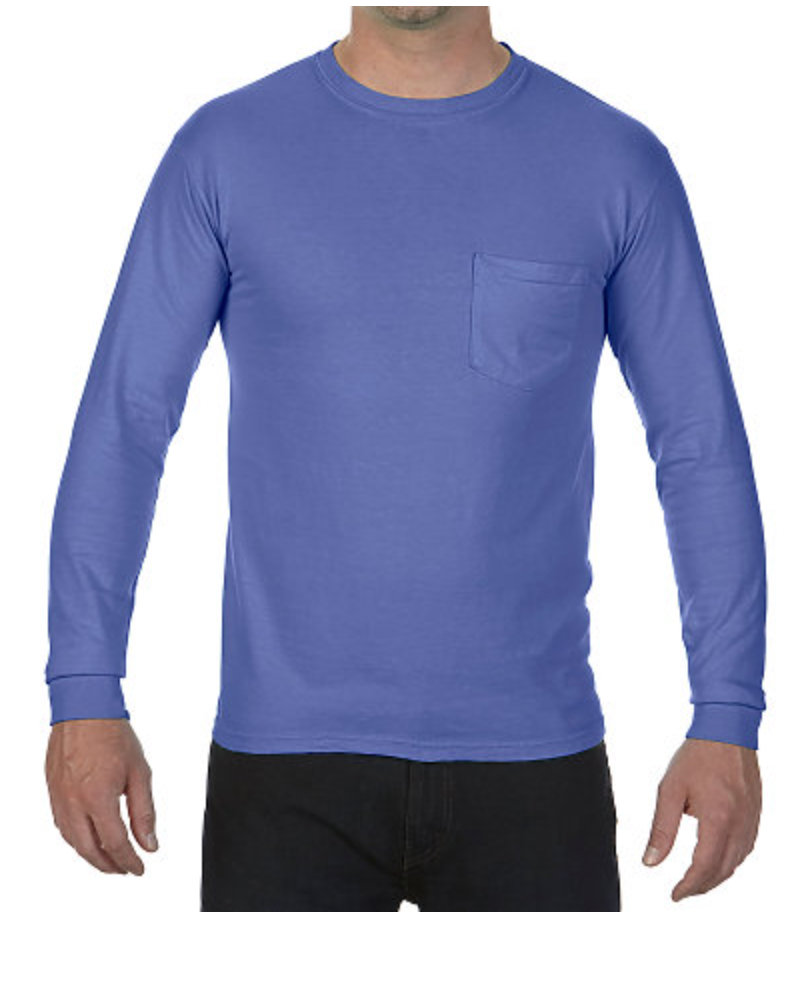 Comfort Colors Adult Heavyweight Ring Spun Long Sleeve Pocket Tee