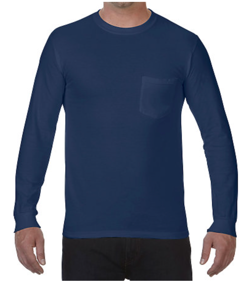 Comfort Colors Adult Heavyweight Ring Spun Long Sleeve Pocket Tee