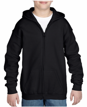 Gildan Heavy Blend Youth Full Zip Hooded Sweatshirt