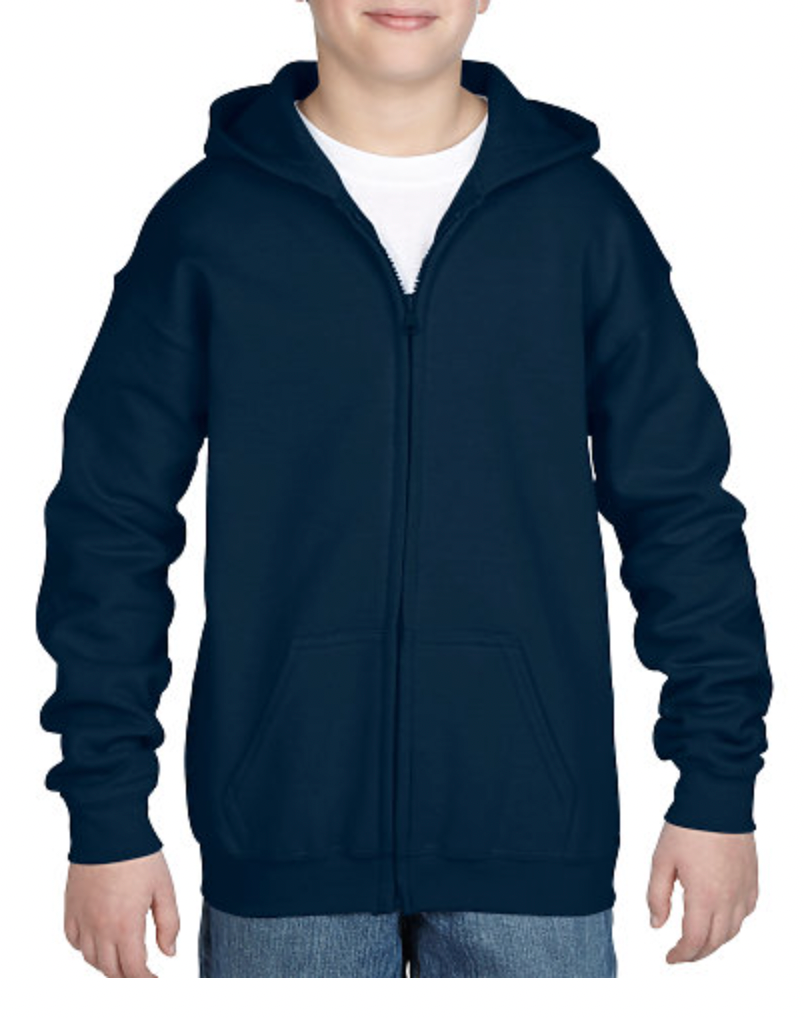 Gildan Heavy Blend Youth Full Zip Hooded Sweatshirt