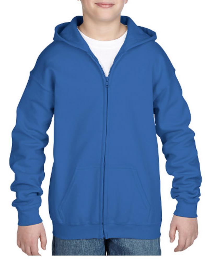 Gildan Heavy Blend Youth Full Zip Hooded Sweatshirt