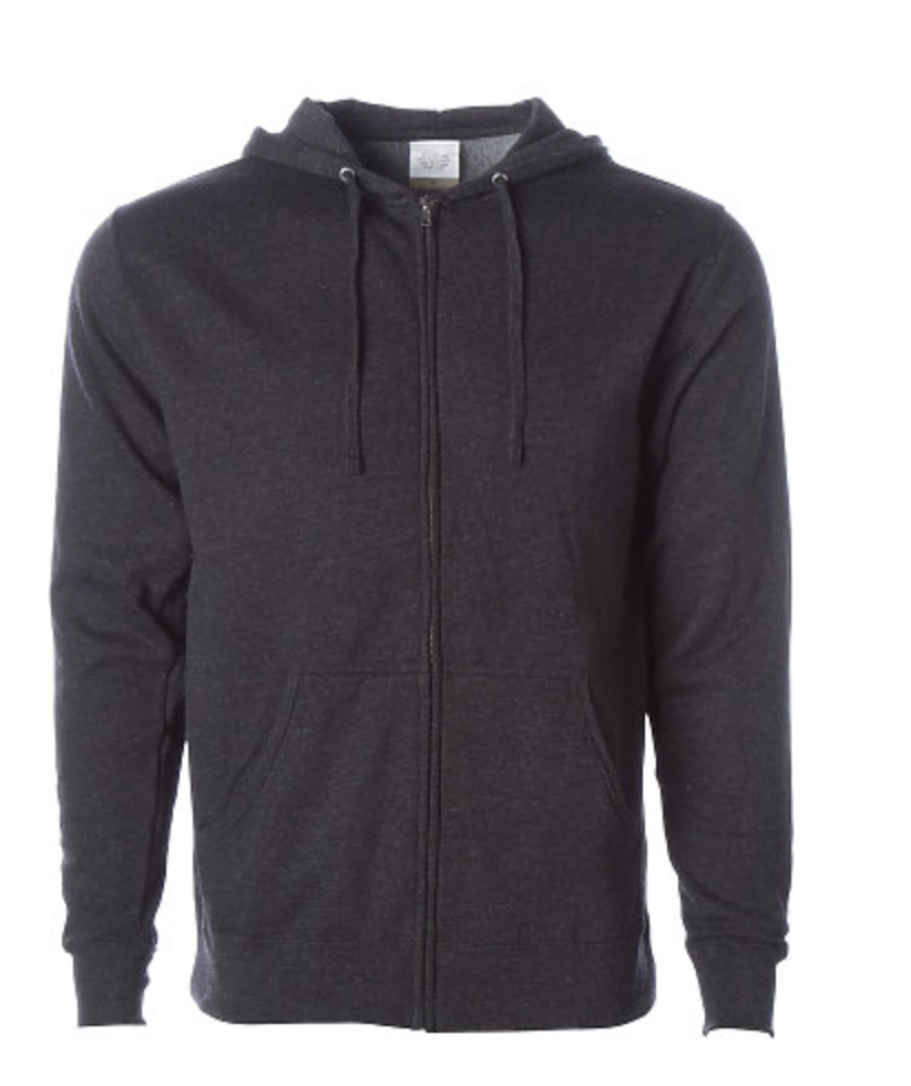 Independent Adult Lightweight Fitted Zip Hooded Fleece