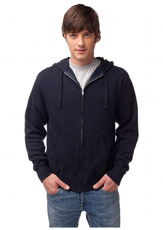Independent Adult Lightweight Fitted Zip Hooded Fleece
