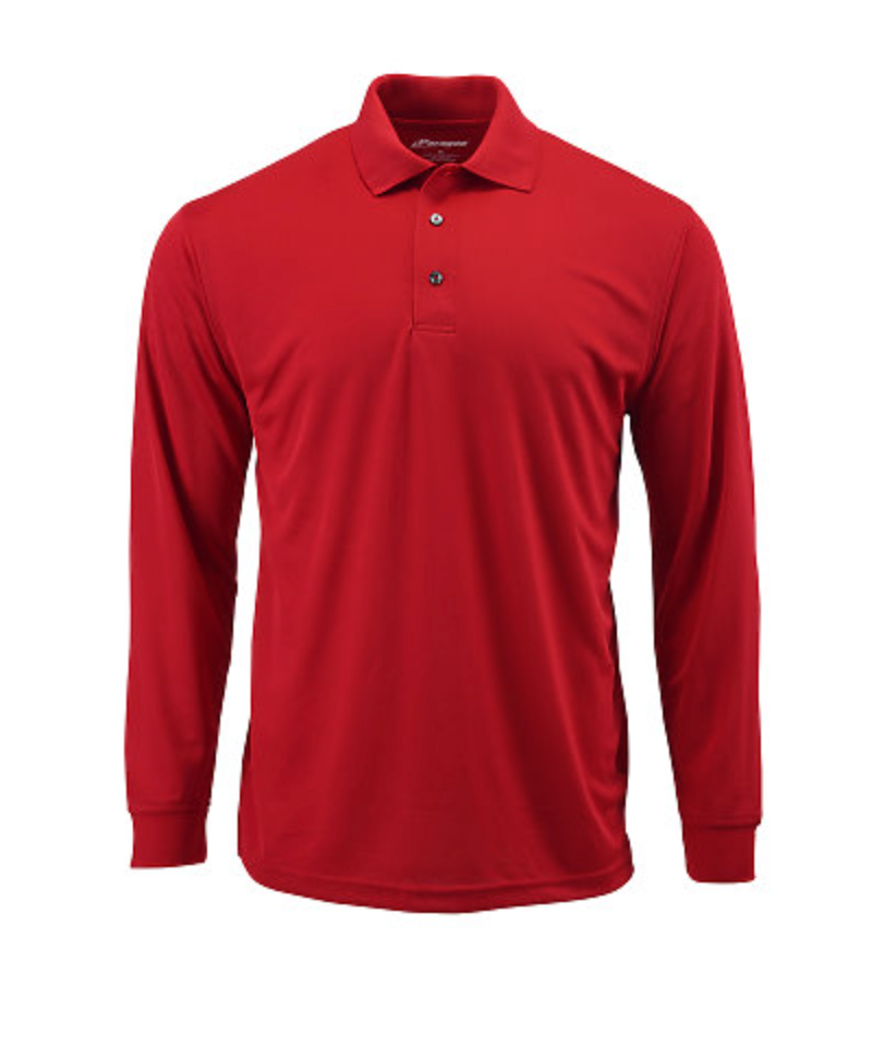 Paragon Prescott Adult Mini Mesh Long Sleeve Performance Polo