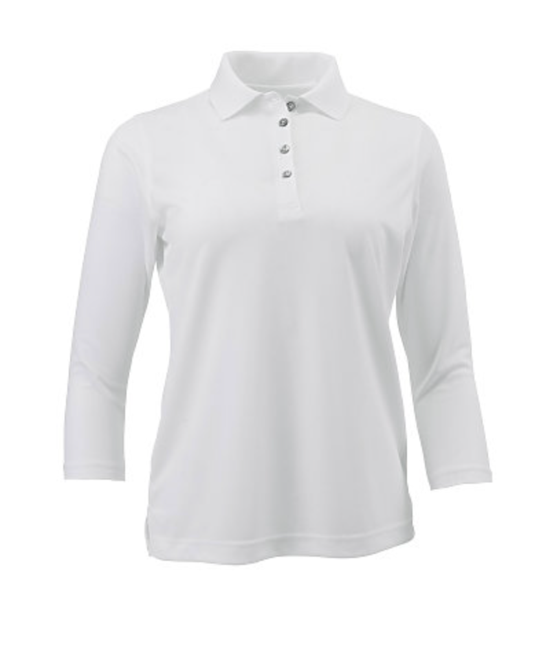 Paragon Palm Ladies’ Mini Mesh 3/4 Sleeve Performance Polo