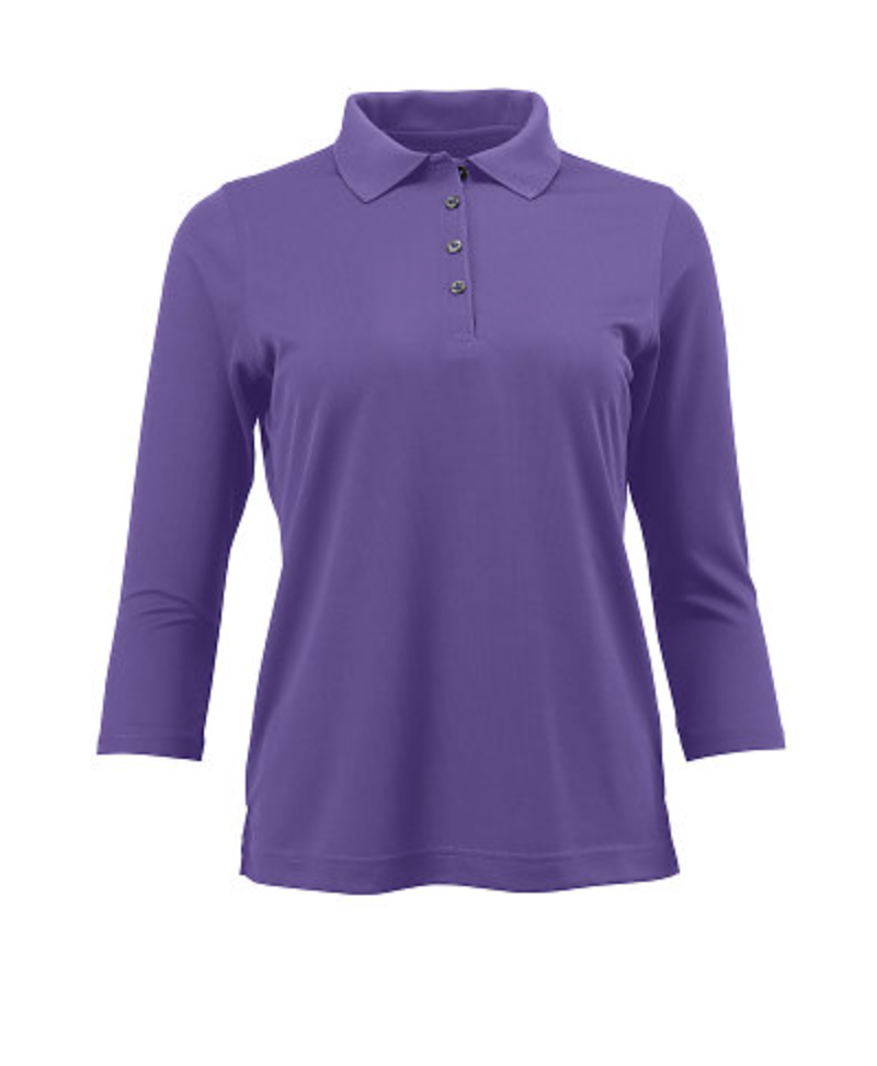 Paragon Palm Ladies’ Mini Mesh 3/4 Sleeve Performance Polo