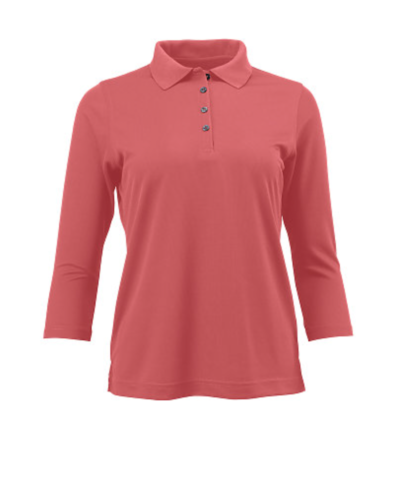 Paragon Palm Ladies’ Mini Mesh 3/4 Sleeve Performance Polo