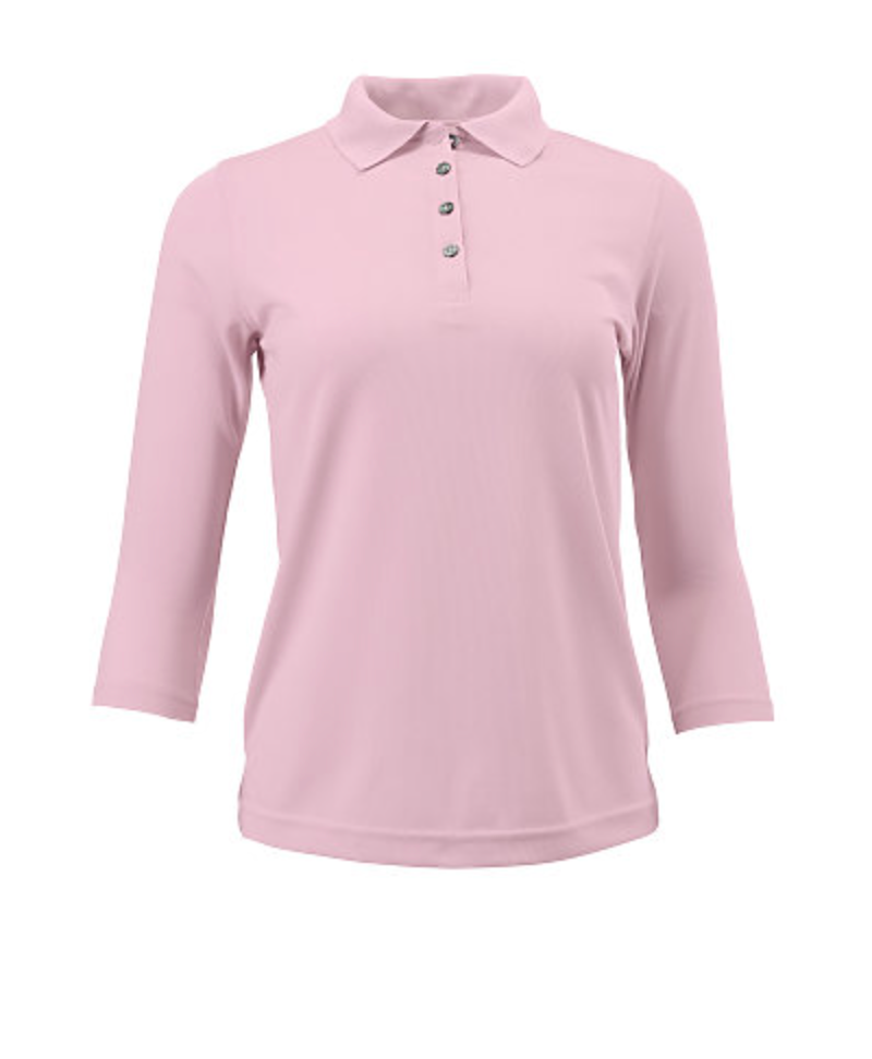 Paragon Palm Ladies’ Mini Mesh 3/4 Sleeve Performance Polo