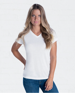 LAT Sublivie Ladies' V-Neck Sublimation Polyester Tee