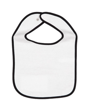 Rabbit Skins Infant Contrast Trim Terry Bib