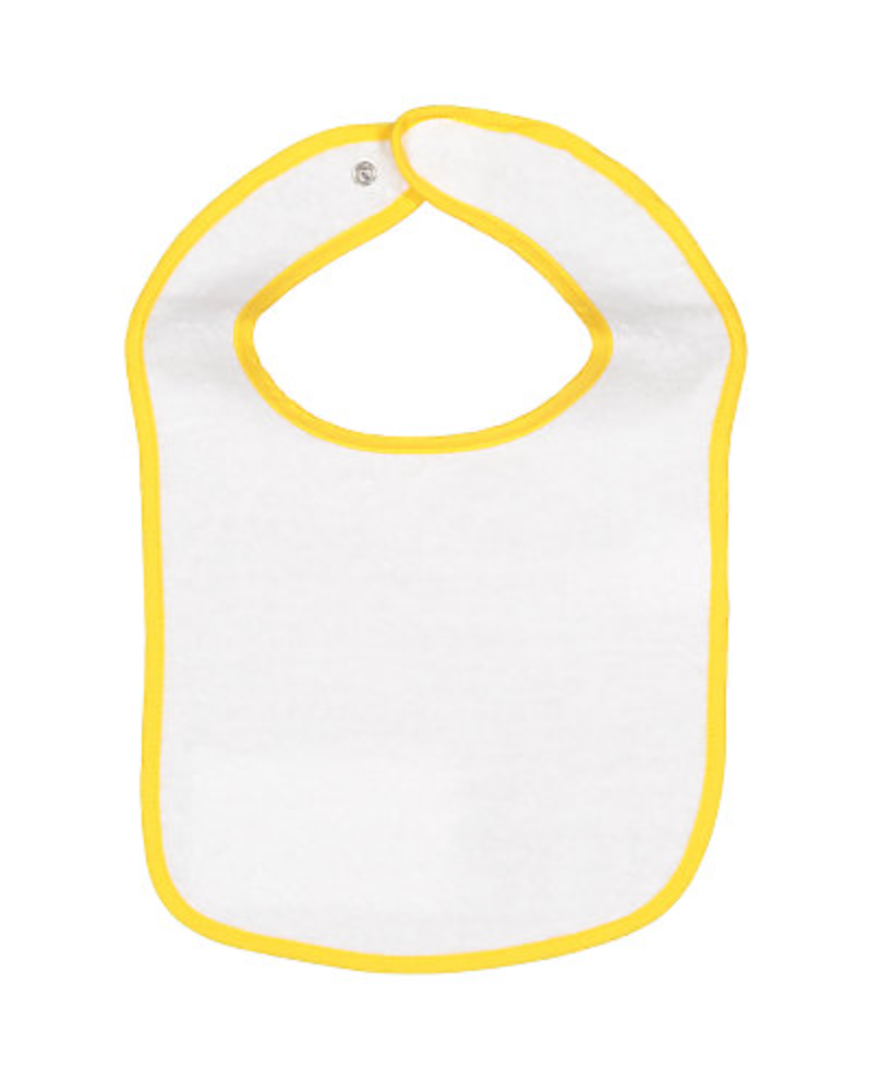 Rabbit Skins Infant Contrast Trim Terry Bib