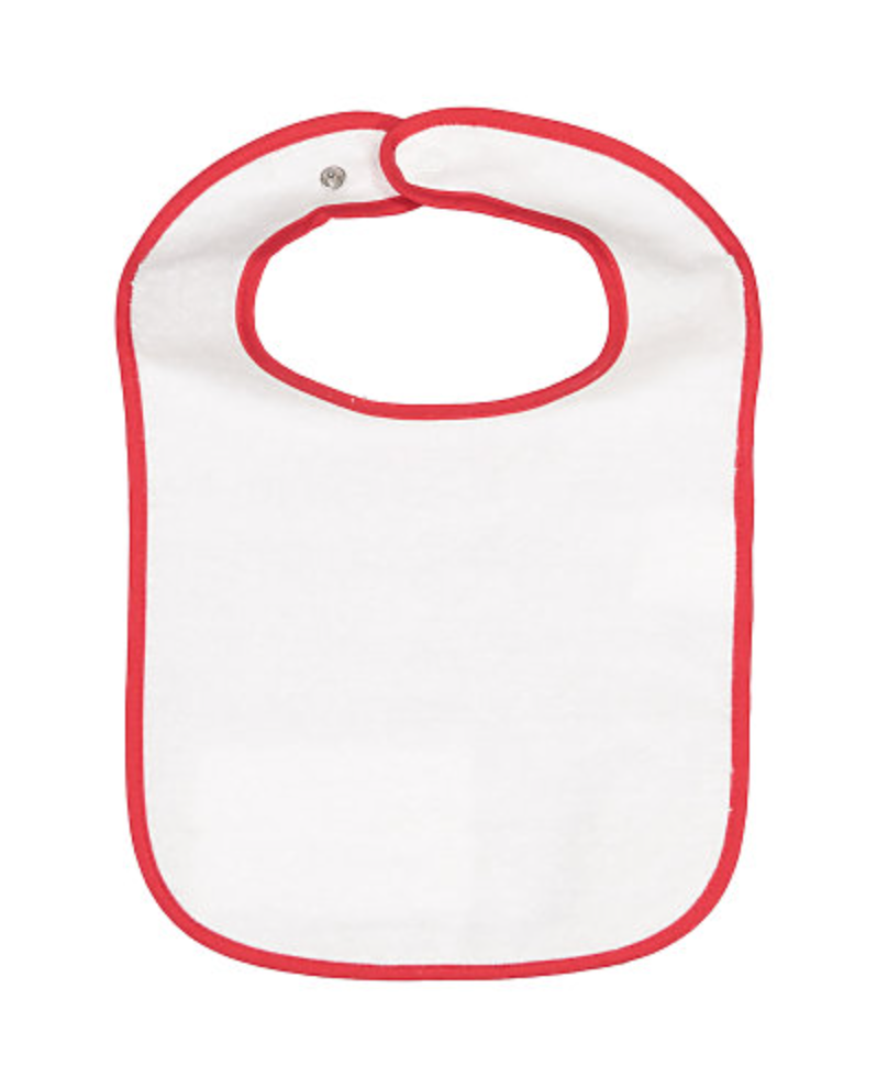 Rabbit Skins Infant Contrast Trim Terry Bib