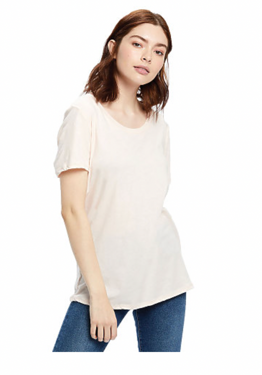 US Blanks Ladies' Short-Sleeve Loose Fit Boyfriend Tee