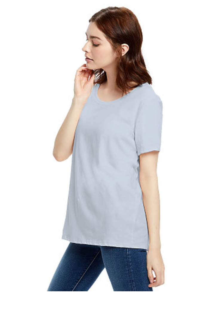 US Blanks Ladies' 4.5 oz. Short Sleeve Garment-Dyed Jersey Crew