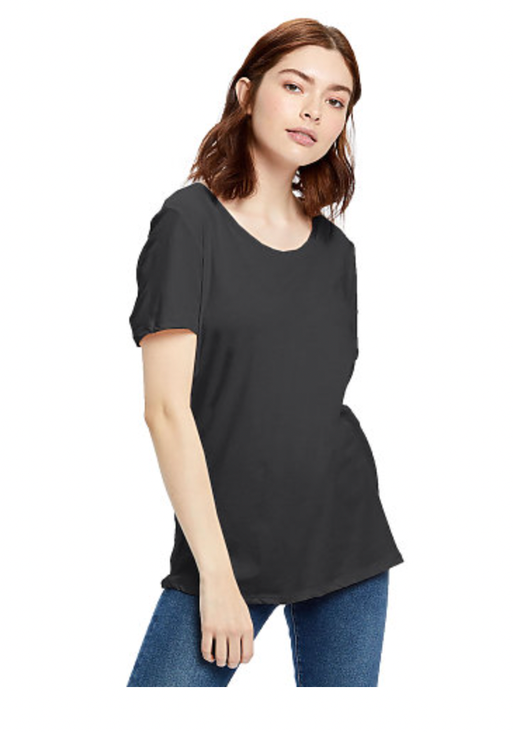 US Blanks Ladies' 4.5 oz. Short Sleeve Garment-Dyed Jersey Crew