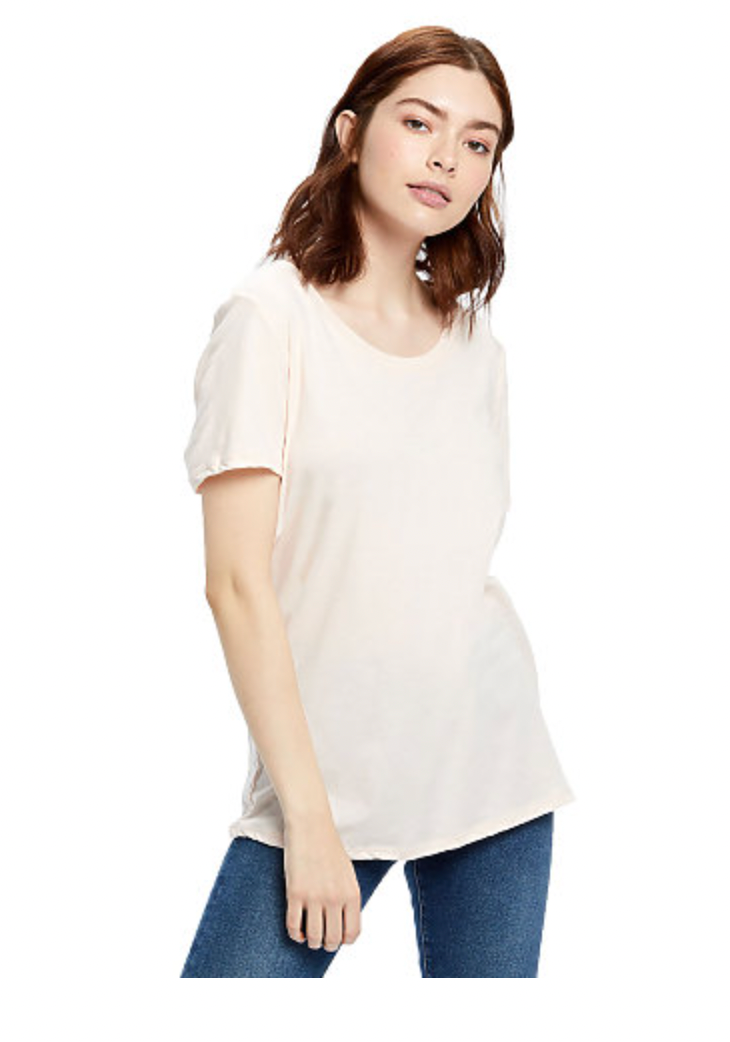 US Blanks Ladies' 4.5 oz. Short Sleeve Garment-Dyed Jersey Crew