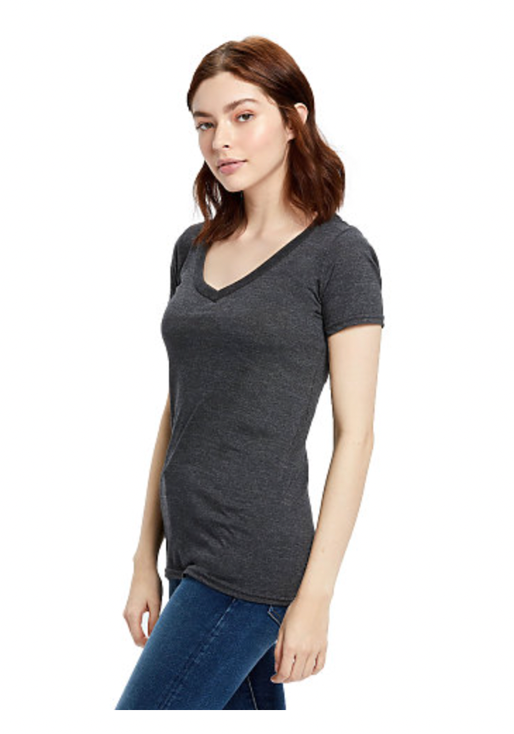 US Blanks Ladies' Short Sleeve V-Neck Tee