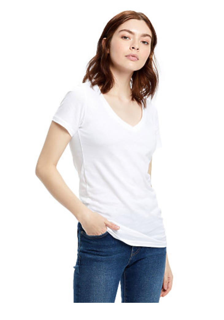 US Blanks Ladies' Short Sleeve V-Neck Tee