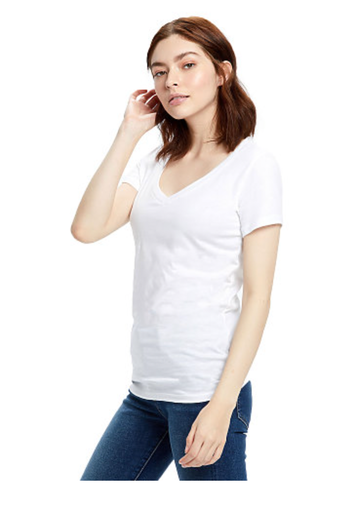 US Blanks Ladies' Short Sleeve V-Neck Tee