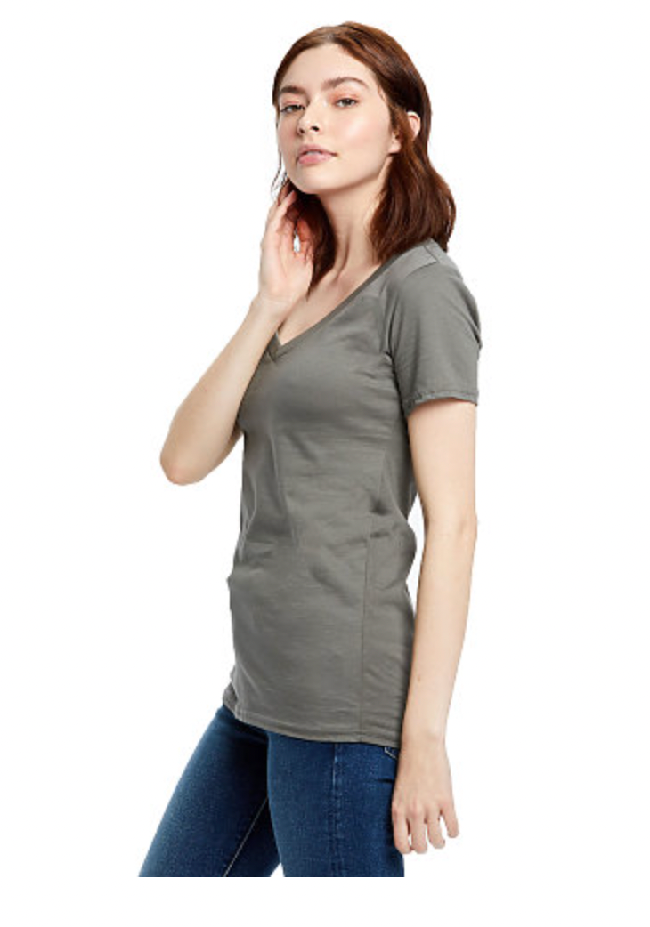 US Blanks Ladies' Short Sleeve V-Neck Tee