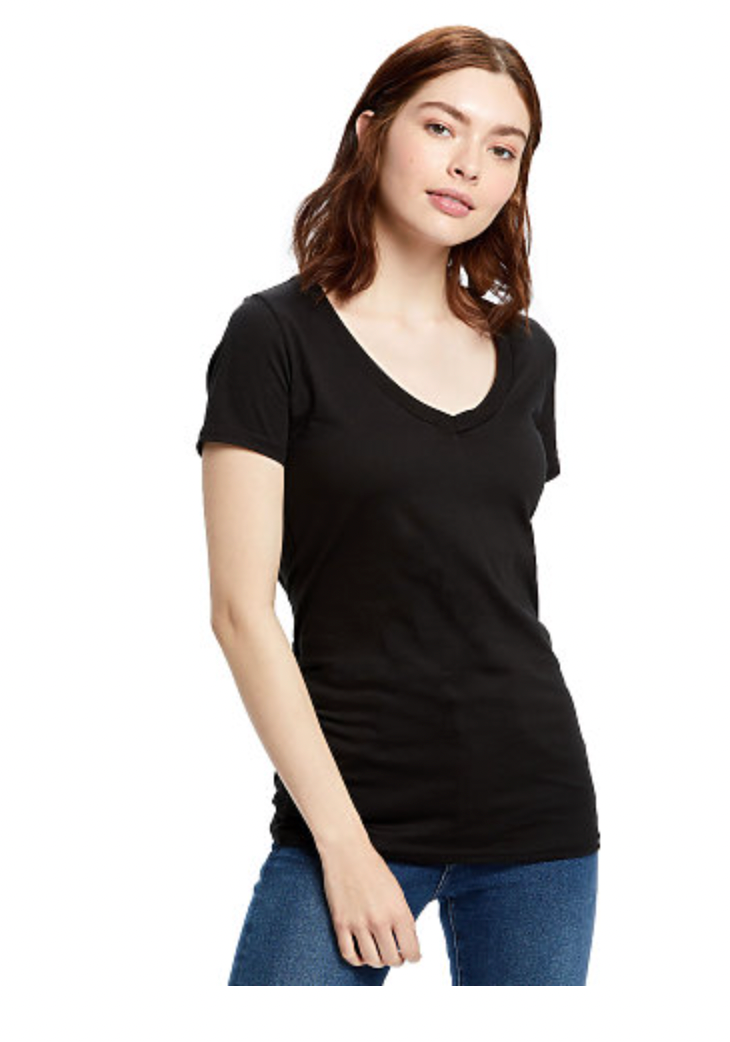 US Blanks Ladies' Short Sleeve V-Neck Tee