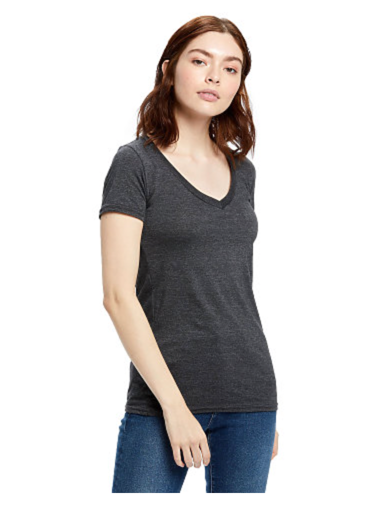 US Blanks Ladies' Short Sleeve V-Neck Tee