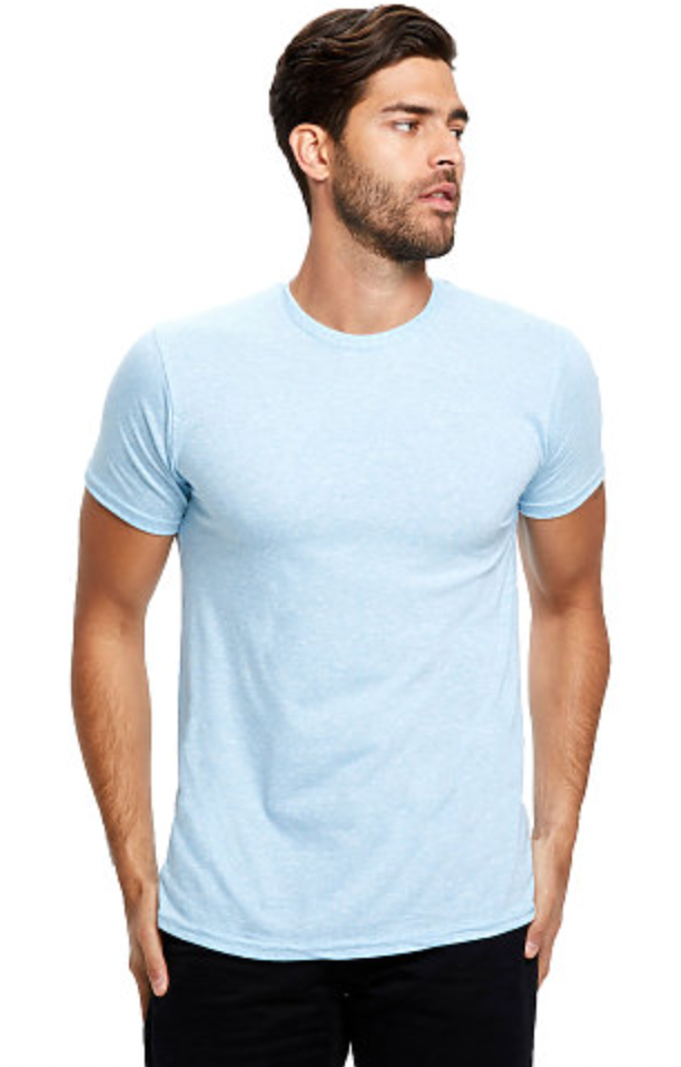 US Blanks Men's Short Sleeve Tri-Blend Crew Neck