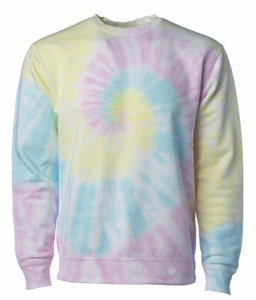 Independent Unisex Midweight Tie Dyed Crew